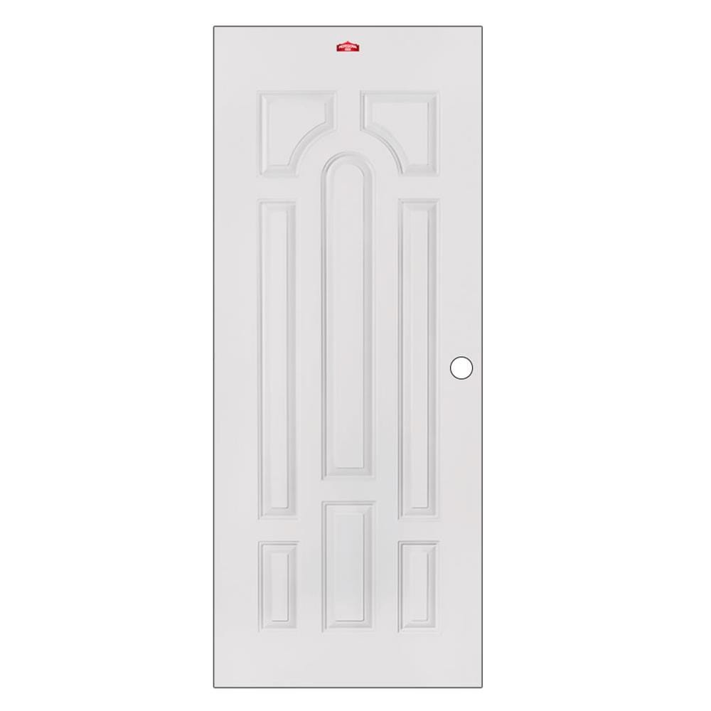 ประตูภายนอกเหล็ก เจาะลูกบิด PROFESSIONAL DOOR L1C 79.2x199.4 ซม. สีครีม