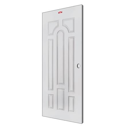 ประตูภายนอกเหล็ก เจาะลูกบิด PROFESSIONAL DOOR L1C 79.2x199.4 ซม. สีครีม_1