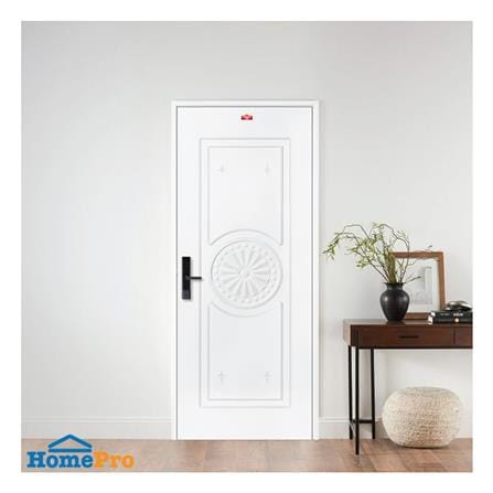 ประตูภายนอกเหล็ก เจาะลูกบิด PROFESSIONAL DOOR I2W 89.2x199.4 ซม. สีขาว_2