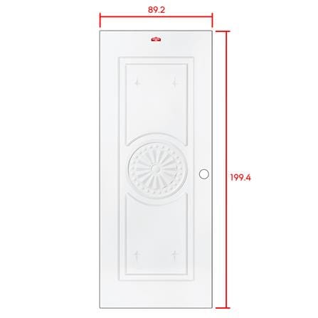 ประตูภายนอกเหล็ก เจาะลูกบิด PROFESSIONAL DOOR I2W 89.2x199.4 ซม. สีขาว_5