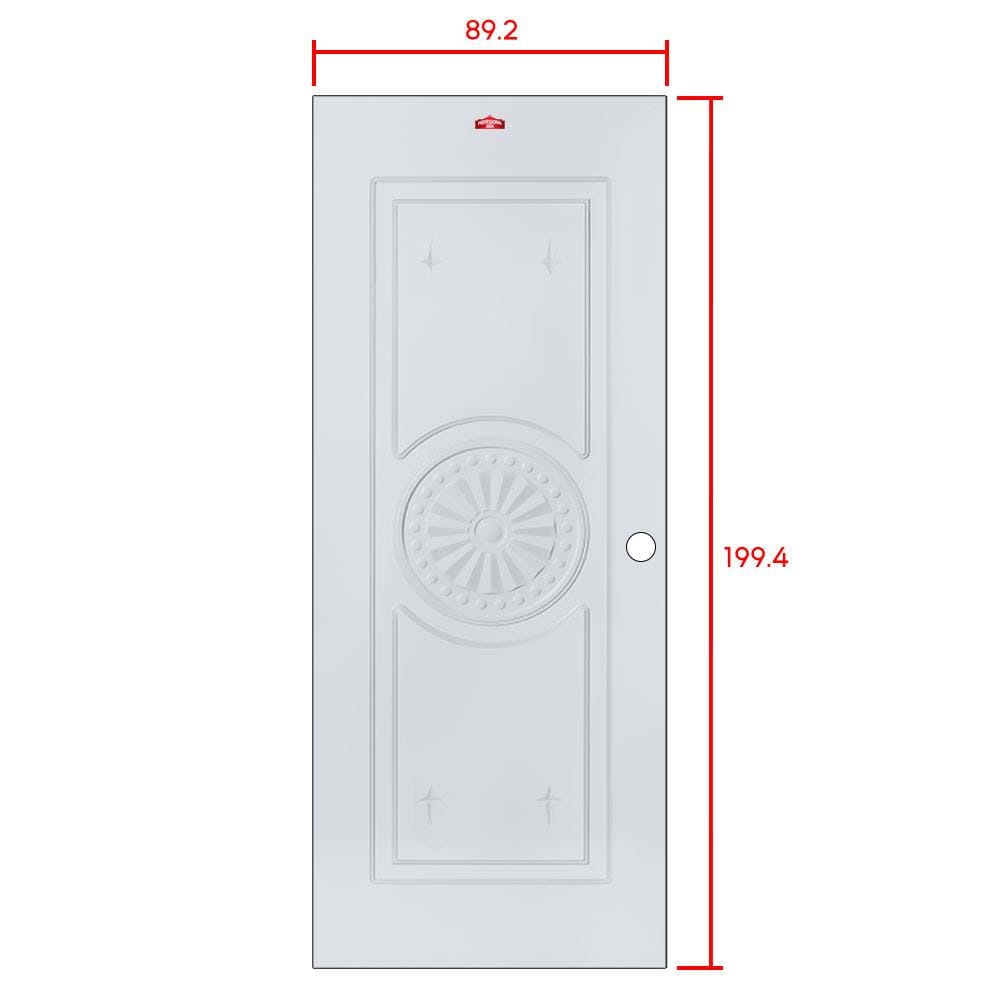 ประตูภายนอกเหล็ก เจาะลูกบิด PROFESSIONAL DOOR I2G 89.2x199.4 ซม. สีเทา