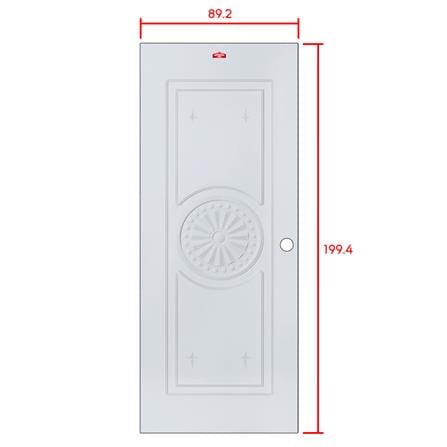 ประตูภายนอกเหล็ก เจาะลูกบิด PROFESSIONAL DOOR I2G 89.2x199.4 ซม. สีเทา_5