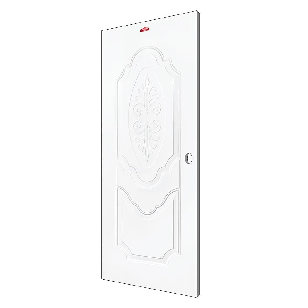 ประตูภายนอกเหล็ก เจาะลูกบิด PROFESSIONAL DOOR R2W 89.2x199.4 ซม. สีขาว