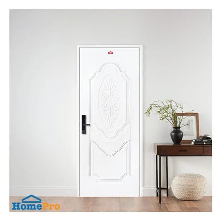 ประตูภายนอกเหล็ก เจาะลูกบิด PROFESSIONAL DOOR R2W 89.2x199.4 ซม. สีขาว_2