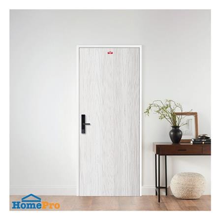 ประตูภายนอกเหล็ก เจาะลูกบิด PROFESSIONAL DOOR WD1W 79.2x199.4 ซม. สีขาวเม็ดทราย_2