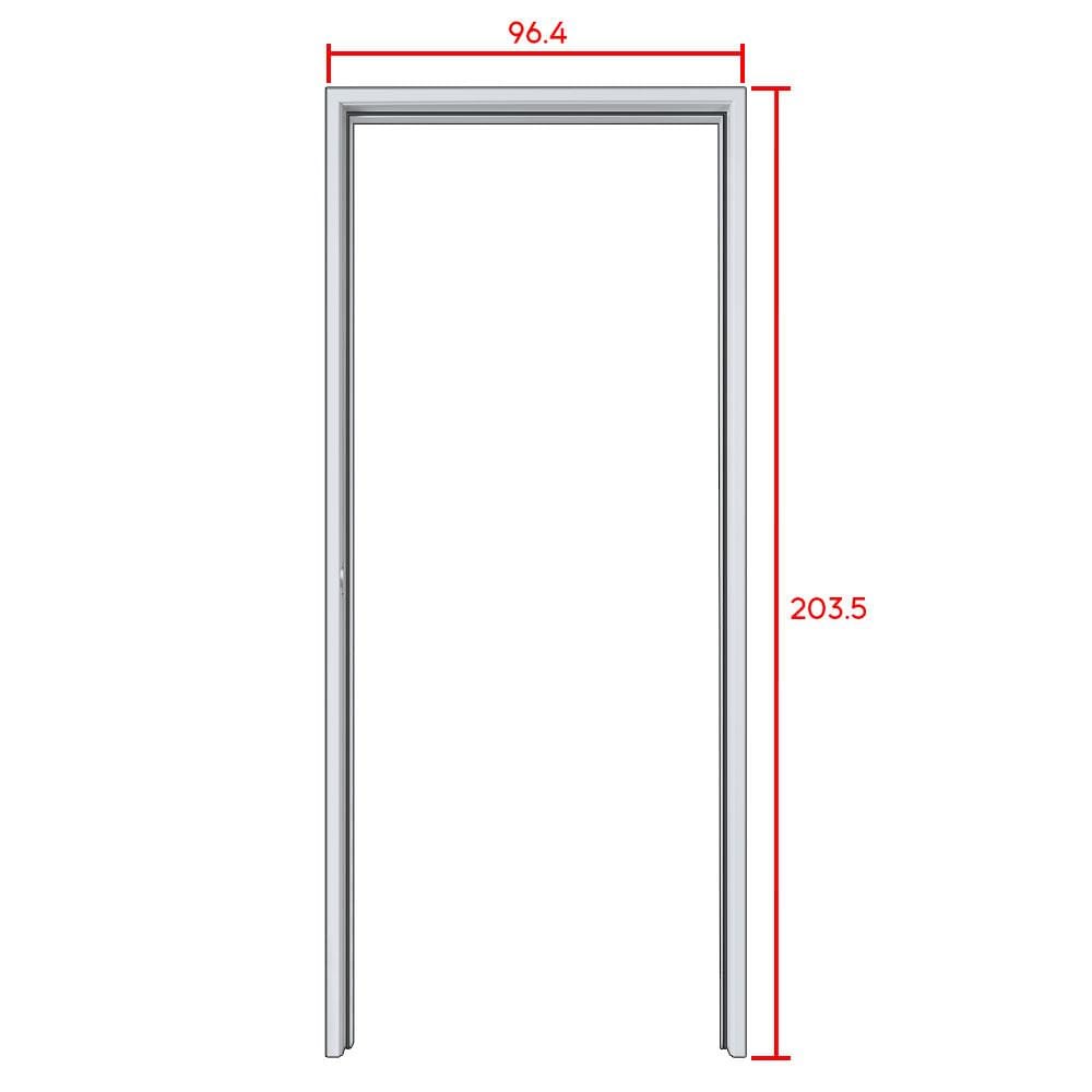วงกบประตูเหล็ก PROFESSIONAL DOOR FR2LG 96.4x203.5 ซม. สีเทา