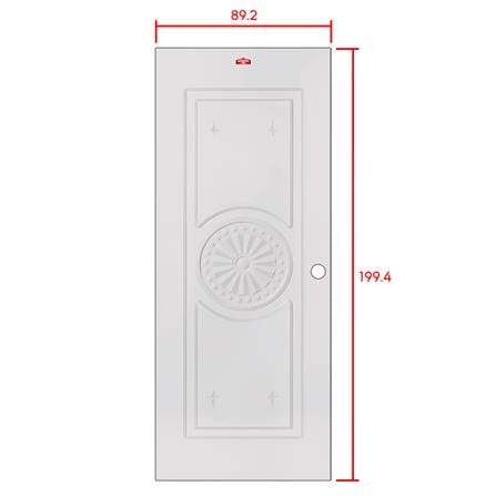 ประตูภายนอกเหล็ก เจาะลูกบิด PROFESSIONAL DOOR I2C 89.2x199.4 ซม. สีครีม_5
