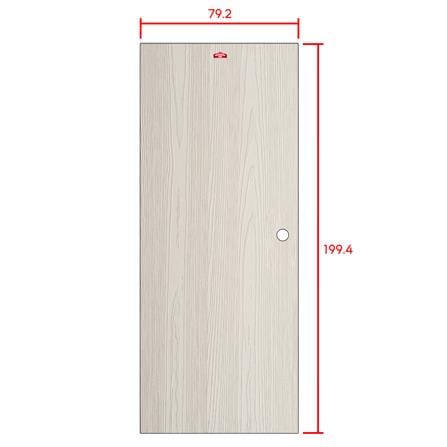 ประตูภายนอกเหล็ก เจาะลูกบิด PROFESSIONAL DOOR WD1C 79.2x199.4 ซม. สีครีม_5