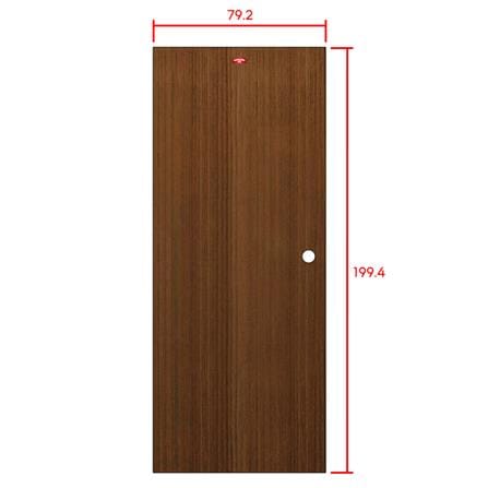 ประตูภายในเหล็ก เจาะลูกบิด PROFESSIONAL DOOR D1-38 79.2x199.4 ซม. สีโอ๊ค_5