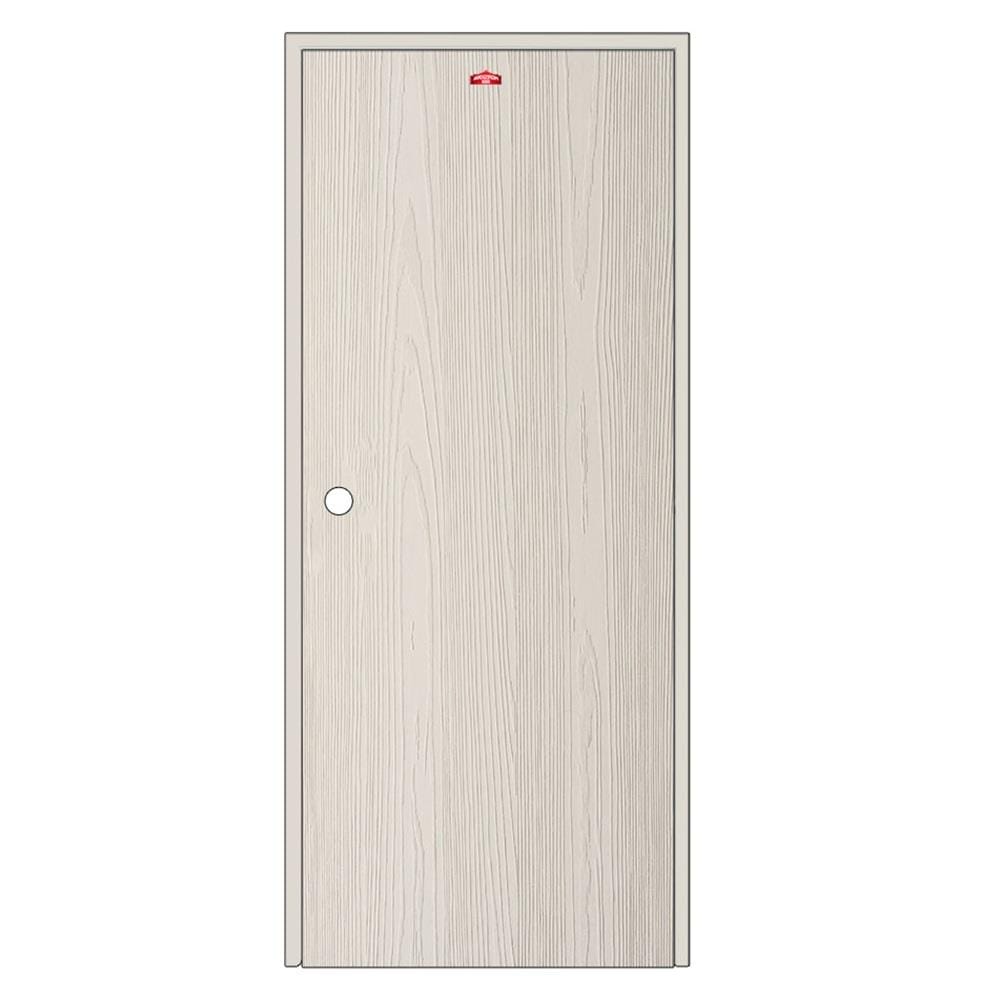 ชุดประตูเหล็ก เจาะลูกบิด PROFESSIONAL DOOR FR2LC+WD2C 96.4x203.5 ซม. สีครีม