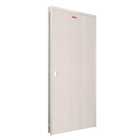 ชุดประตูเหล็ก เจาะลูกบิด PROFESSIONAL DOOR FR2LC+WD2C 96.4x203.5 ซม. สีครีม_1