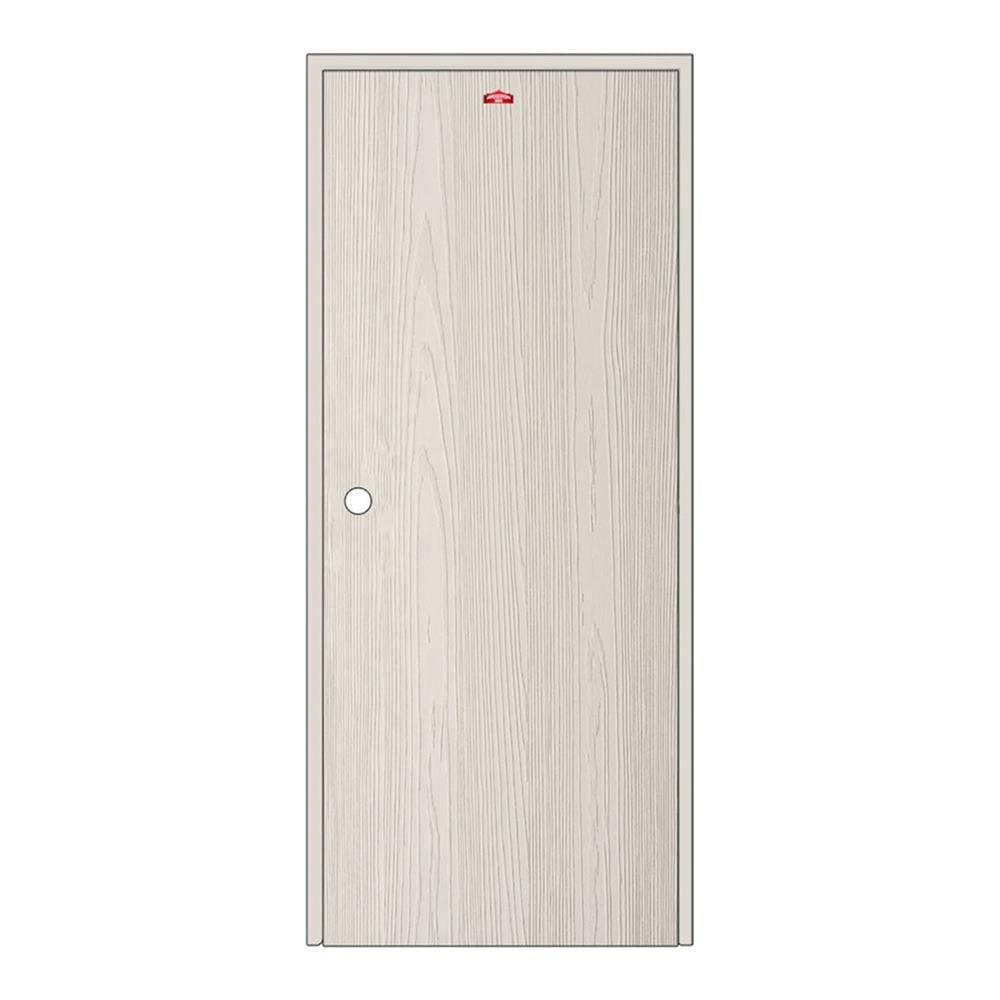 ชุดประตูเหล็ก เจาะลูกบิด PROFESSIONAL DOOR FR1LC+WD1C 86.4x203.5 ซม. สีครีม