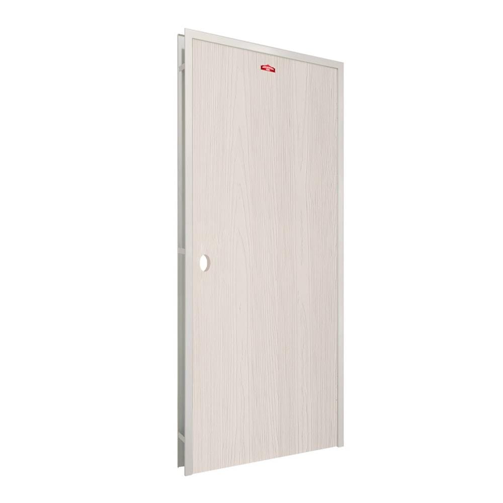 ชุดประตูเหล็ก เจาะลูกบิด PROFESSIONAL DOOR FR1LC+WD1C 86.4x203.5 ซม. สีครีม