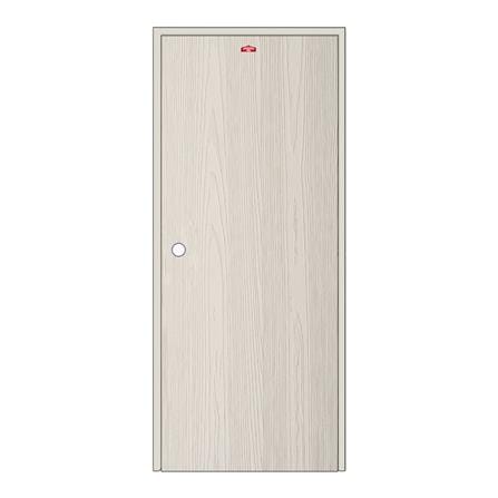 ชุดประตูเหล็ก เจาะลูกบิด PROFESSIONAL DOOR FR1LC+WD1C 86.4x203.5 ซม. สีครีม