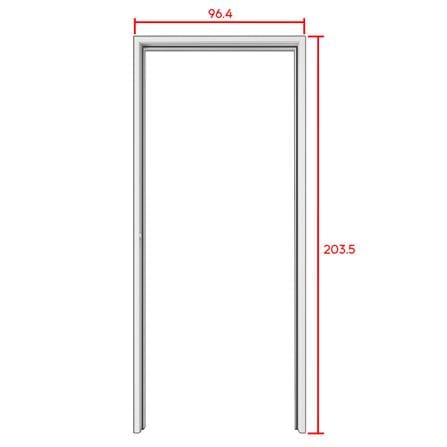 วงกบประตูเหล็ก PROFESSIONAL DOOR FR2RC 96.4x203.5 ซม. สีครีม_4