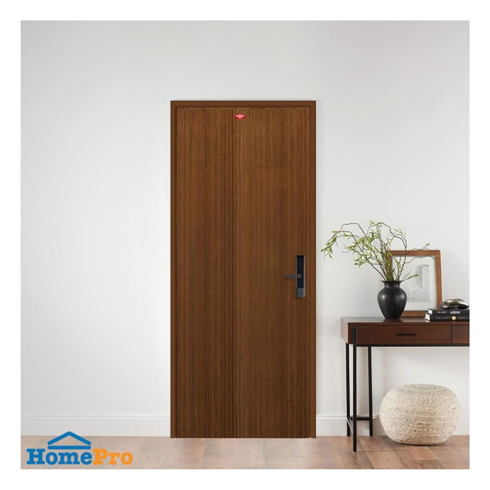 ชุดประตูภายในเหล็ก เจาะลูกบิด PROFESSIONAL DOOR FR2RBW+D238 96.4x203.5 ซม. สีน้ำตาล