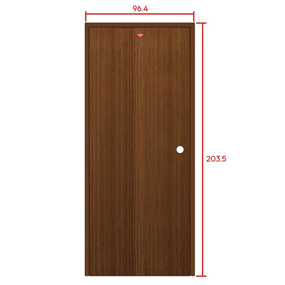 ชุดประตูภายในเหล็ก เจาะลูกบิด PROFESSIONAL DOOR FR2RBW+D238 96.4x203.5 ซม. สีน้ำตาล