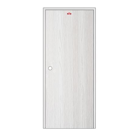 ชุดประตูเหล็ก เจาะลูกบิด PROFESSIONAL DOOR FR2LW+WD2W 96.4x203.5 ซม. สีขาวเม็ดทราย_0