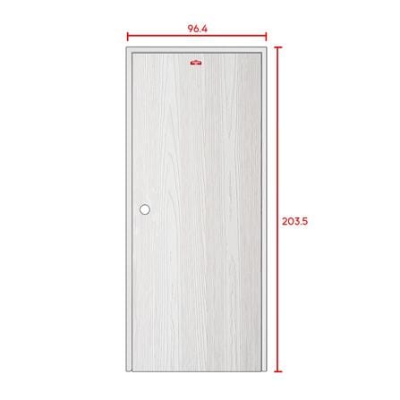 ชุดประตูเหล็ก เจาะลูกบิด PROFESSIONAL DOOR FR2LW+WD2W 96.4x203.5 ซม. สีขาวเม็ดทราย_6