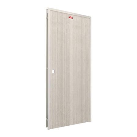ชุดประตูภายในเหล็ก เจาะลูกบิด PROFESSIONAL DOOR FR1LG+D141 86.4x203.5 ซม. สีเทา_1