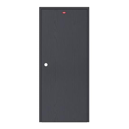 ชุดประตูเหล็ก เจาะลูกบิด PROFESSIONAL DOOR FR1LBK+WD1BK 86.4x203.5 ซม. สีเทาเม็ดทราย