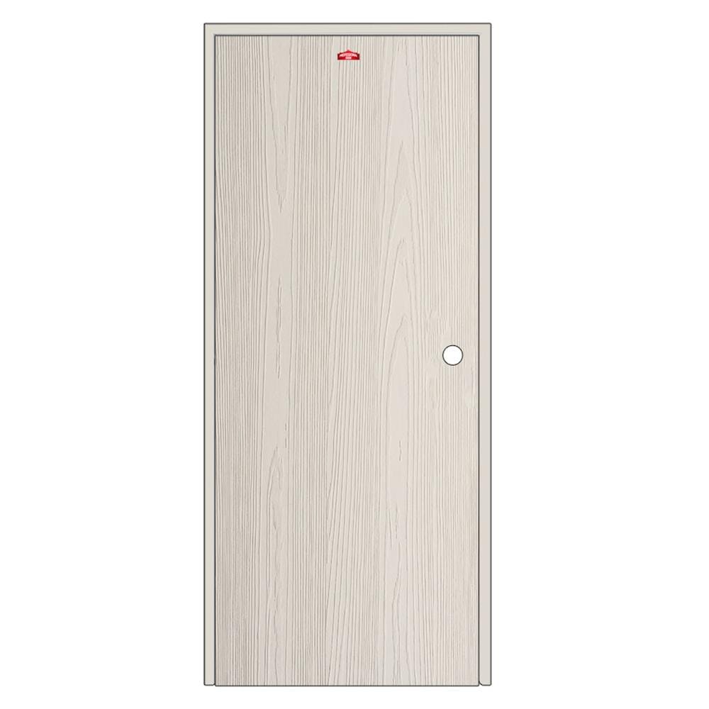 ชุดประตูเหล็ก เจาะลูกบิด PROFESSIONAL DOOR FR2RC+WD2C 96.4x203.5 ซม. สีครีม