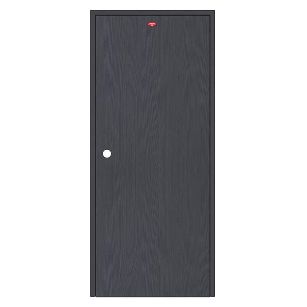 ชุดประตูเหล็ก เจาะลูกบิด PROFESSIONAL DOOR FR2LBK+WD2BK 96.4x203.5 ซม. สีเทาเม็ดทราย