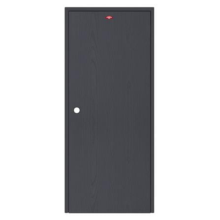 ชุดประตูเหล็ก เจาะลูกบิด PROFESSIONAL DOOR FR2LBK+WD2BK 96.4x203.5 ซม. สีเทาเม็ดทราย_0