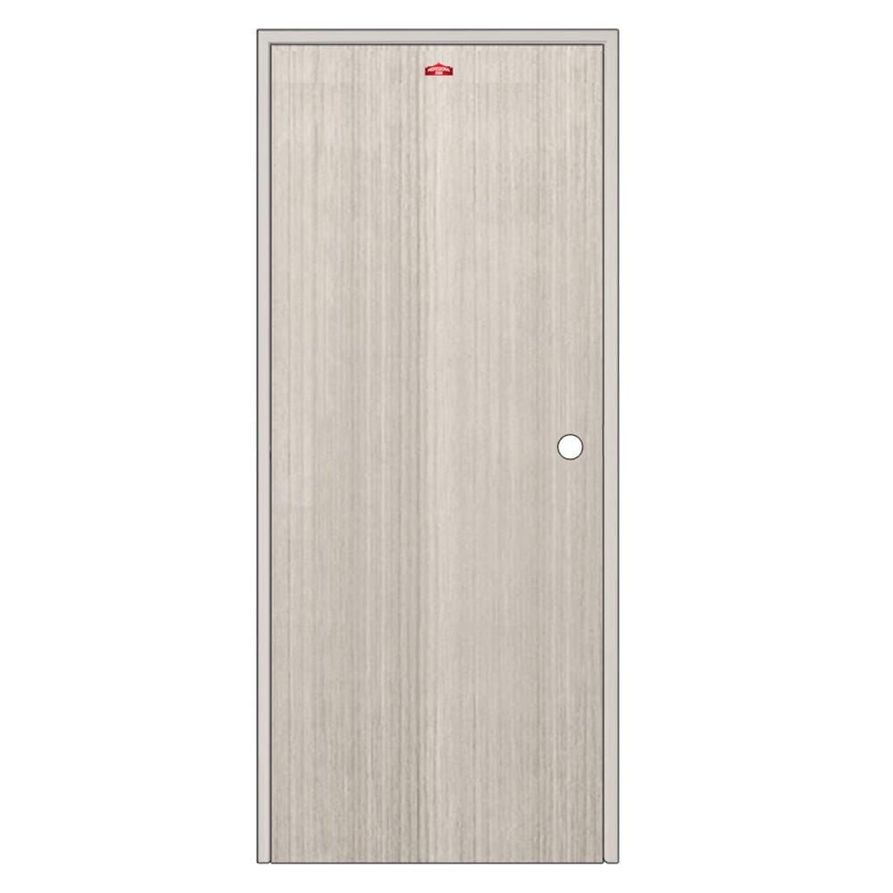 ชุดประตูภายในเหล็ก เจาะลูกบิด PROFESSIONAL DOOR FR1RG+D141 86.4x203.5 ซม. สีเทา