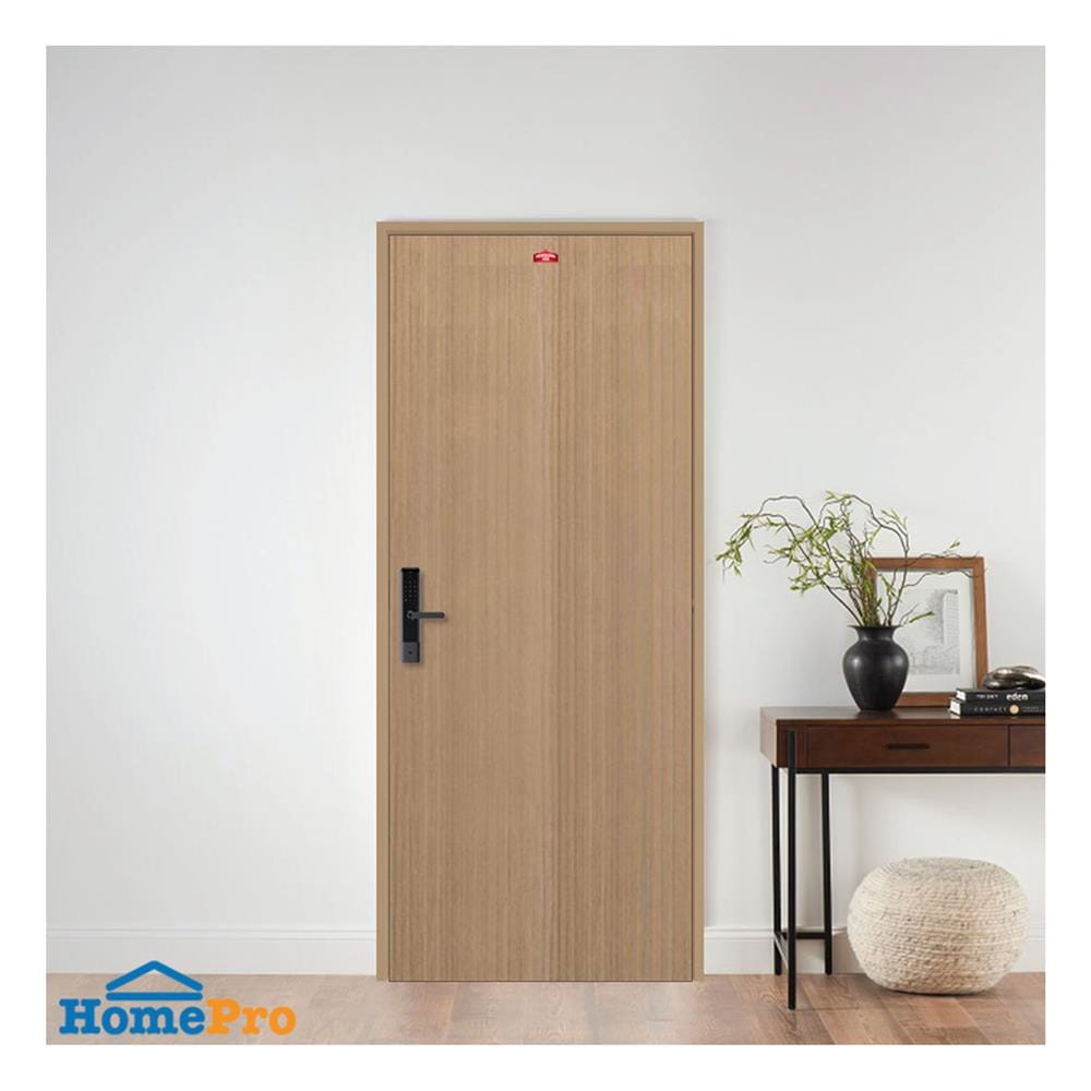 ชุดประตูภายในเหล็ก เจาะลูกบิด PROFESSIONAL DOOR FR1LC+D140 86.4x203.5 ซม. สีครีม