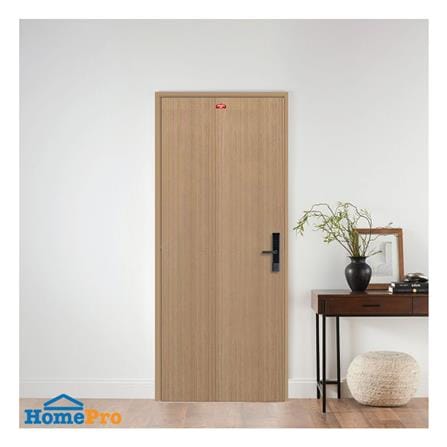 ชุดประตูภายในเหล็ก เจาะลูกบิด PROFESSIONAL DOOR FR1RC+D140 86.4x203.5 ซม. สีครีม_3