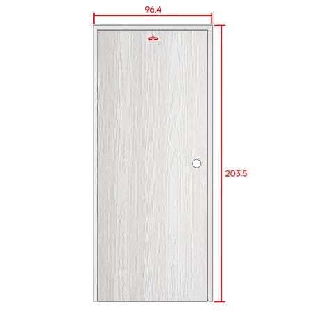 ชุดประตูเหล็ก เจาะลูกบิด PROFESSIONAL DOOR FR2RW+WD2W 96.4x203.5 ซม. สีขาวเม็ดทราย_6