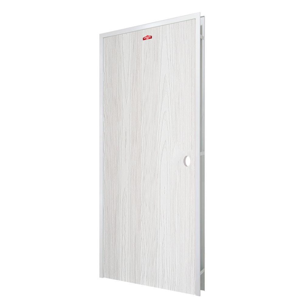 ชุดประตูเหล็ก เจาะลูกบิด PROFESSIONAL DOOR FR1RW+WD1W 86.4x203.5 ซม. สีขาวเม็ดทราย