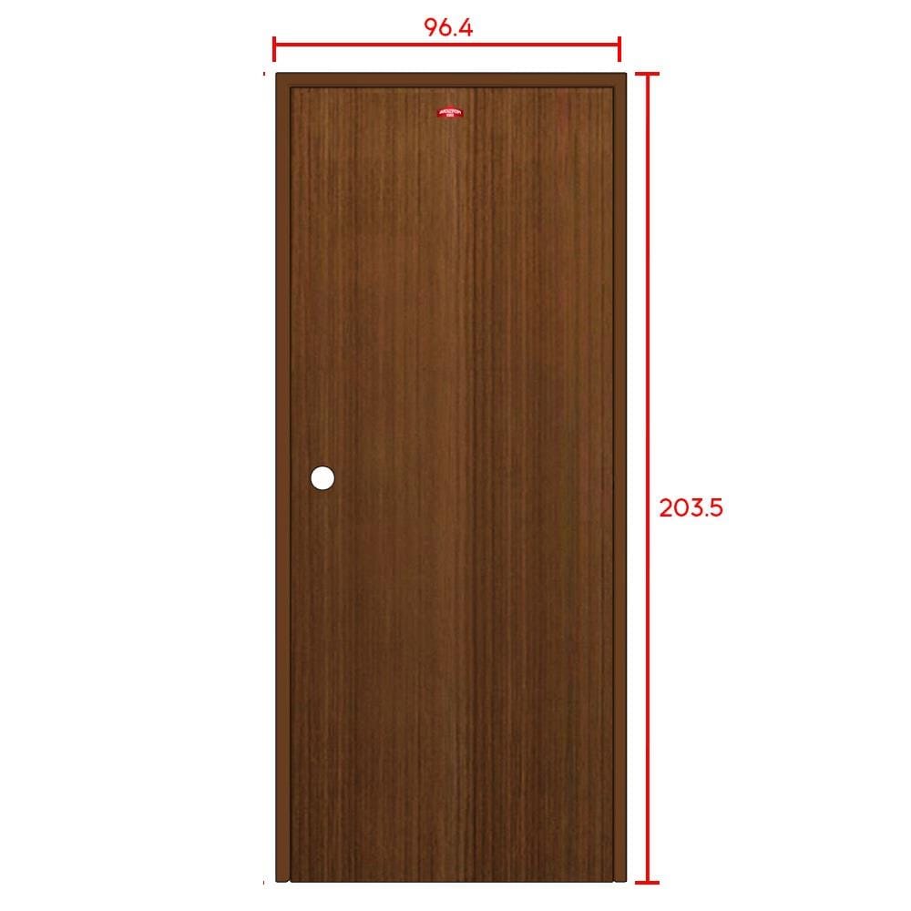 ชุดประตูภายในเหล็ก เจาะลูกบิด PROFESSIONAL DOOR FR2LBW+D238 96.4x203.5 ซม. สีน้ำตาล