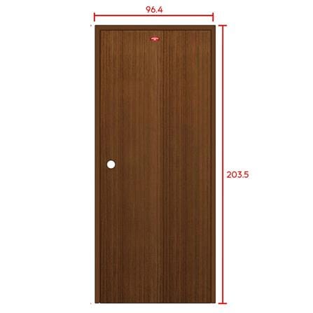 ชุดประตูภายในเหล็ก เจาะลูกบิด PROFESSIONAL DOOR FR2LBW+D238 96.4x203.5 ซม. สีน้ำตาล_6