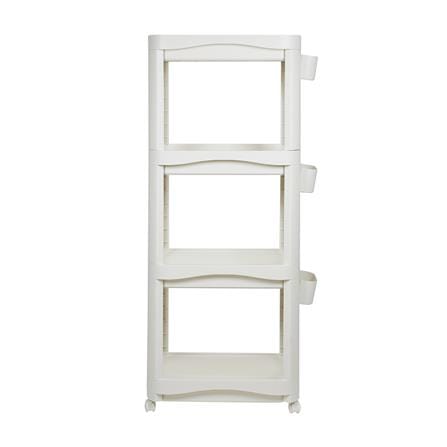 ชั้นพลาสติก 4 ชั้นพร้อมล้อ STACKO DREMI 52x30x132 ซม. สีขาว_2