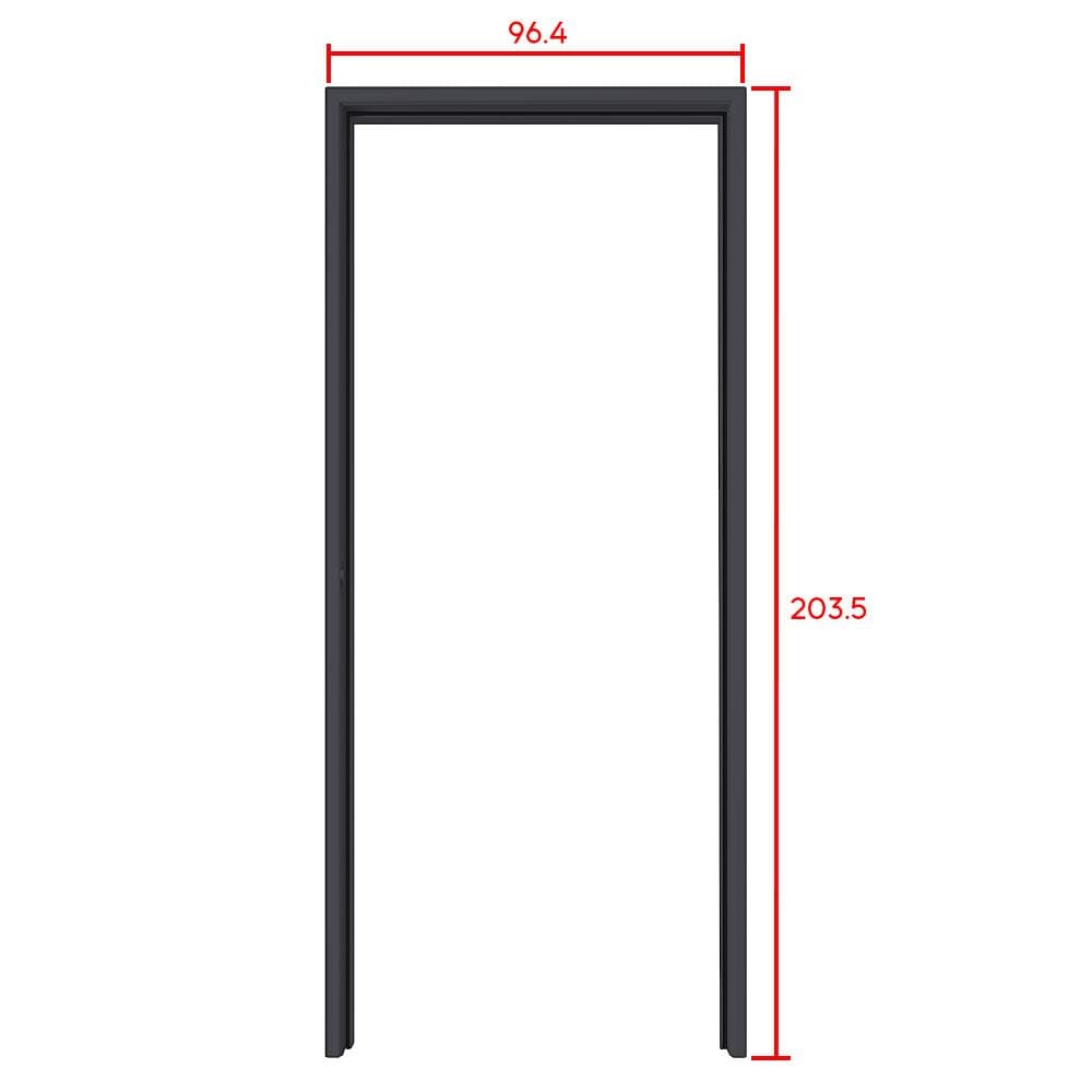 วงกบประตูเหล็ก PROFESSIONAL DOOR FR2LBK 96.4x203.5 ซม. สีเทาเม็ดทราย