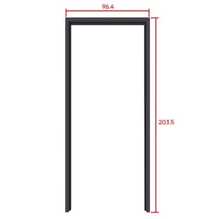 วงกบประตูเหล็ก PROFESSIONAL DOOR FR2LBK 96.4x203.5 ซม. สีเทาเม็ดทราย_4