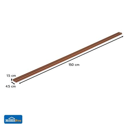 จมูกบันได PVC TARA 45 มม. x 1.5 ม. สีน้ำตาล_4