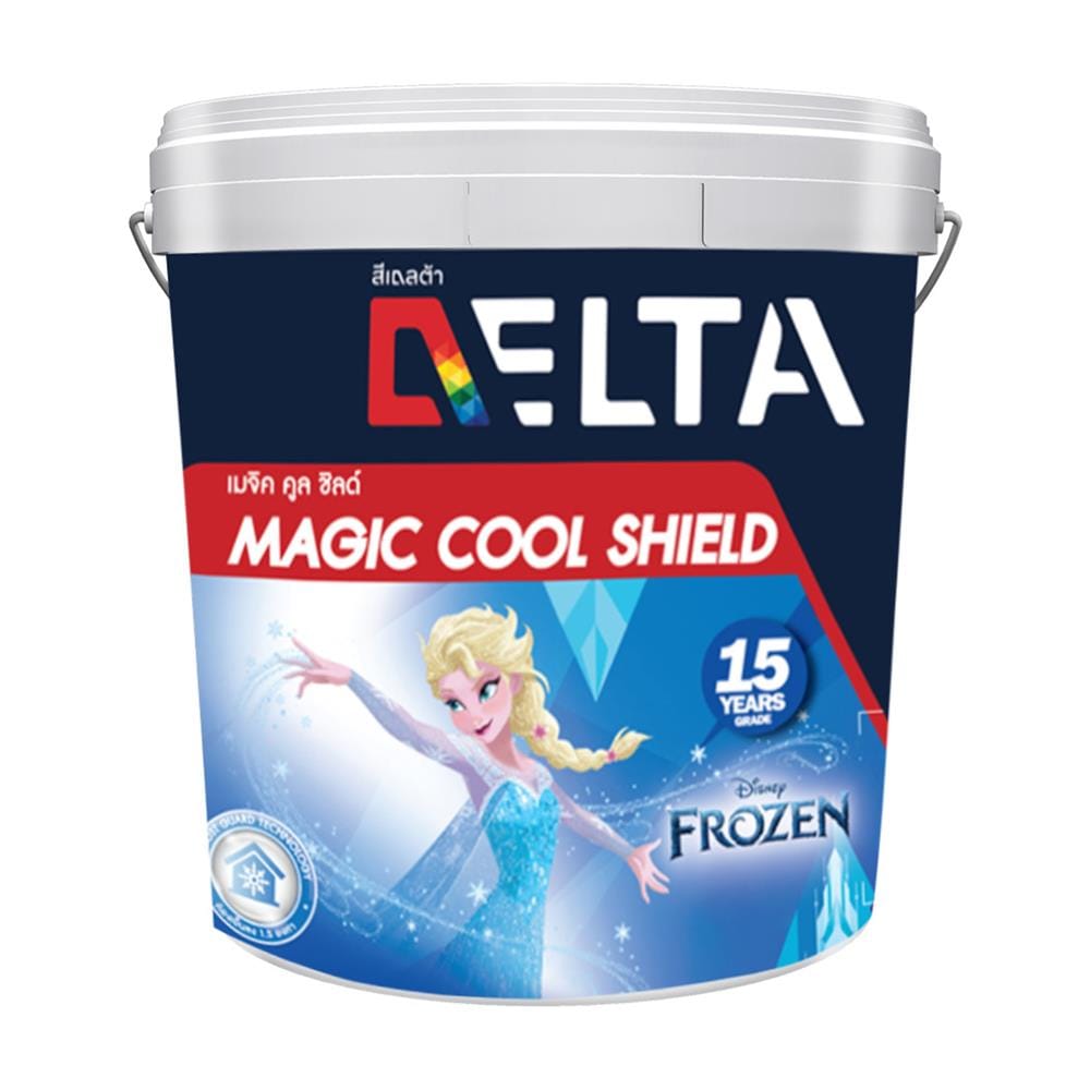 สีน้ำทาภายใน ชนิดกึ่งเงา DELTA MAGIC COOL SHIELD BASE A สีขาว 2.5 แกลลอน