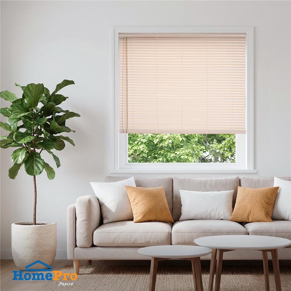 มู่ลี่ไวนิล HOME LIVING STYLE CORDLESS 120x130 ซม. สีครีม