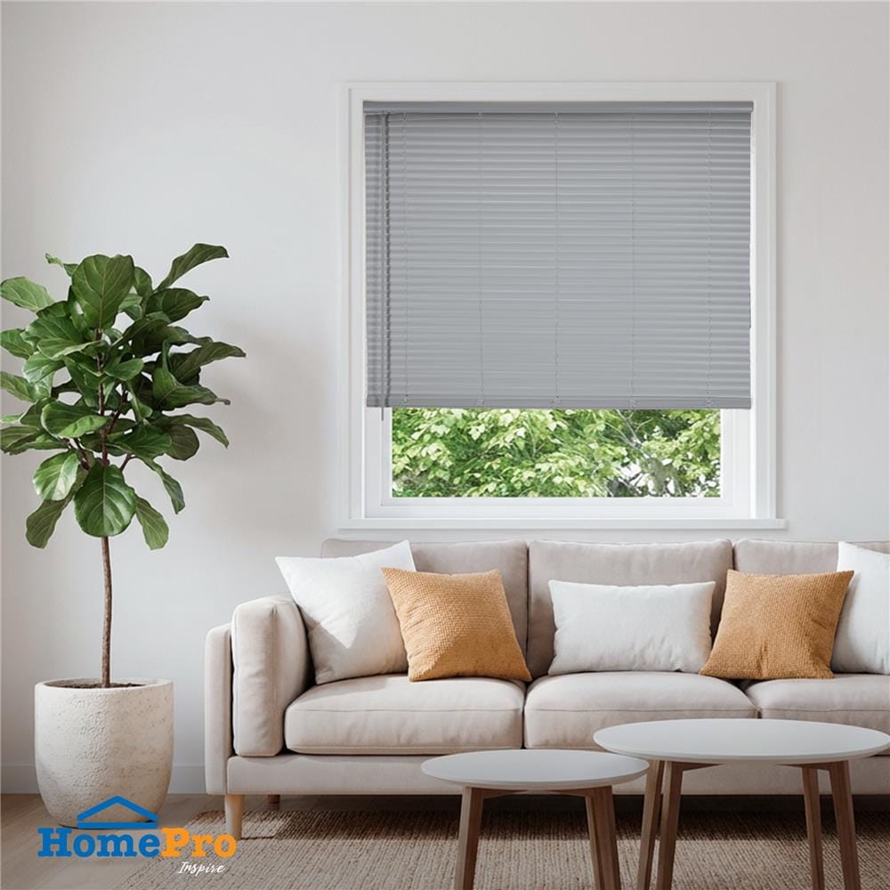 มู่ลี่ไวนิล HOME LIVING STYLE CORDLESS 120X130 ซม. สีเทา