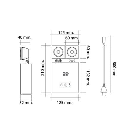 ไฟฉุกเฉิน LED สำรองไฟ 3 ชั่วโมง DAYLIGHT HI-TEK 2X5 วัตต์_4