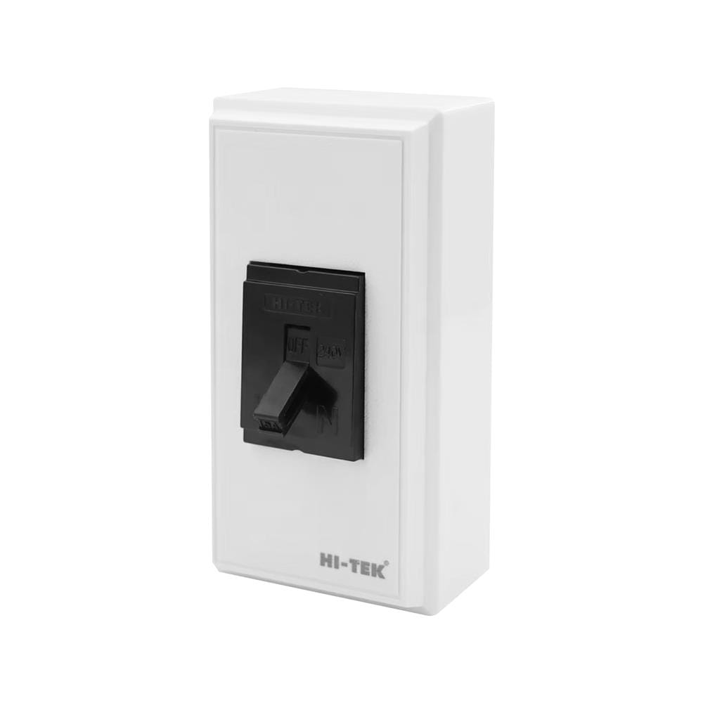 เซฟตี้เบรกเกอร์พร้อมกล่อง 15 แอมป์ 1 เฟส HI-TEK HT-28 15A สีดำ