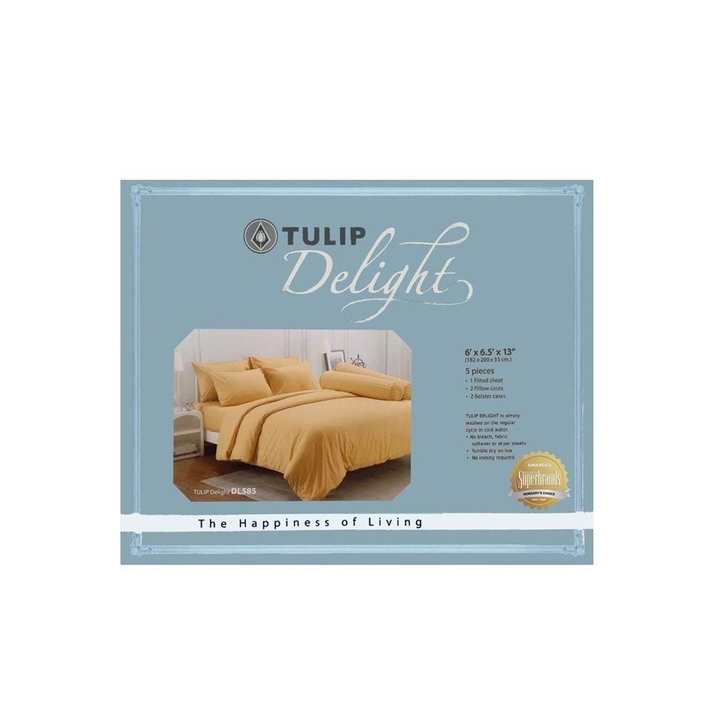 ชุดผ้าปูที่นอน 6 ฟุต (ชุด 5 ชิ้น) TULIP DELIGHT 60056-DL585