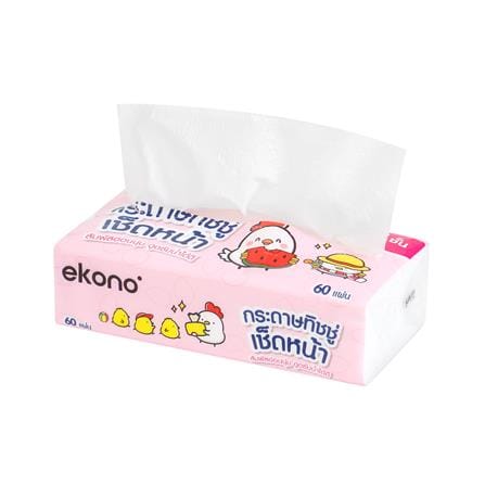 กระดาษเช็ดหน้า EKONO 60 แผ่น 25 ห่อ/1ลัง (ขายยกลัง)_3