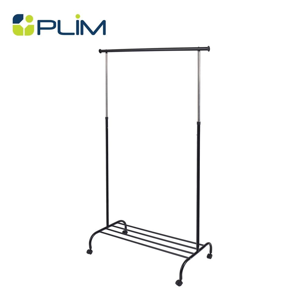 ราวแขวนผ้าบาร์เดี่ยวปรับระดับ PLIM GRACE 111x50x175 ซม. สีดำ_0