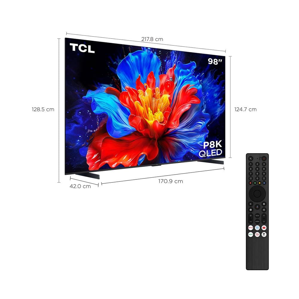 ทีวี คิวแอลอีดี 98 นิ้ว TCL (4K, QLED, GOOGLE TV) 98P8K