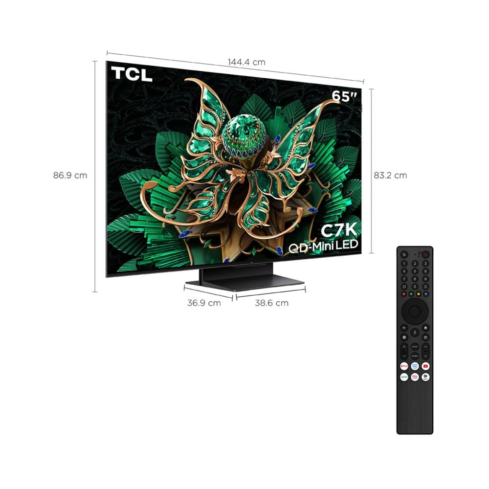 ทีวีคิวดี มินิแอลอีดี 65 นิ้ว TCL (4K, QD-MINI LED, GOOGLE TV) 65C7K