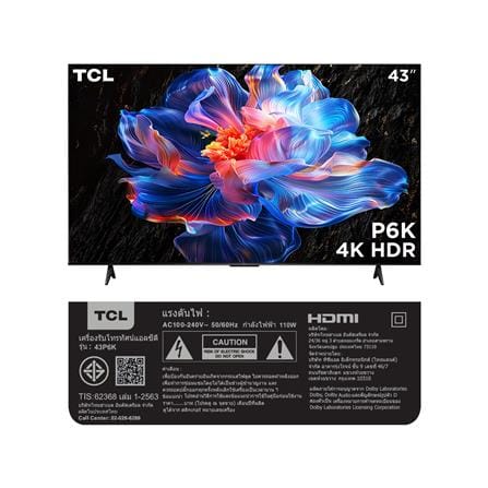 ทีวี แอลอีดี 43 นิ้ว TCL (4K, LED, GOOGLE TV) 43P6K_14